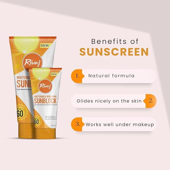 Rivaj Whitening and Vanishing Sunblock SPF 60 (150 ML)