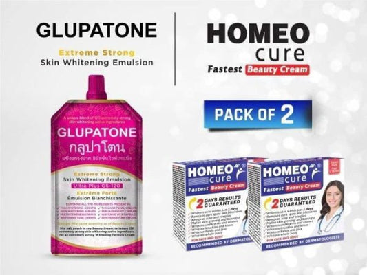 1 Glupatone And 2 Homeo Cure Beauty Cream Skin Care – Pack Of 3