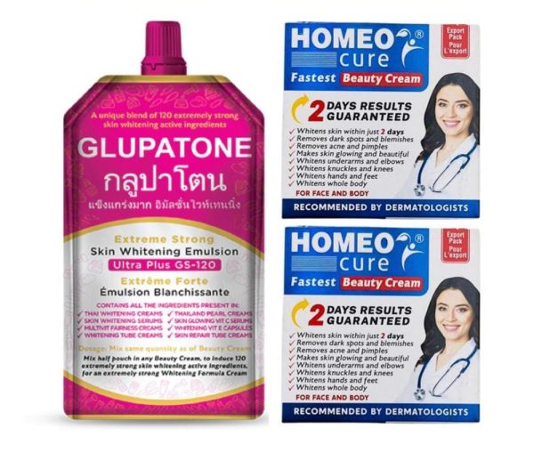 1 Glupatone And 2 Homeo Cure Beauty Cream Skin Care – Pack Of 3