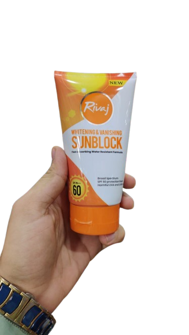 Rivaj Whitening and Vanishing Sunblock SPF 60 (150 ML)