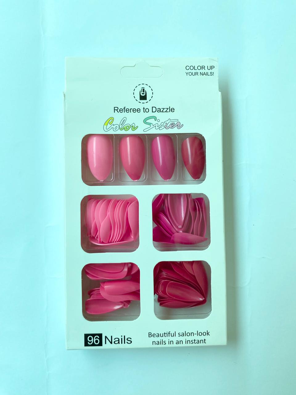 96 Nail Tips Original Natural Full Cover Acrylic Nail Tips Multi color