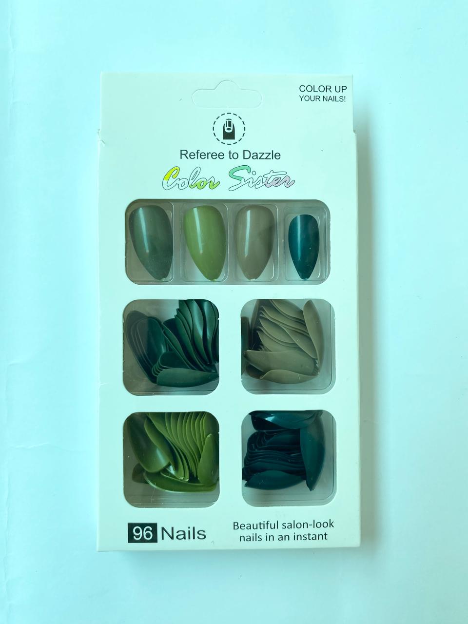 96 Nail Tips Original Natural Full Cover Acrylic Nail Tips Multi color