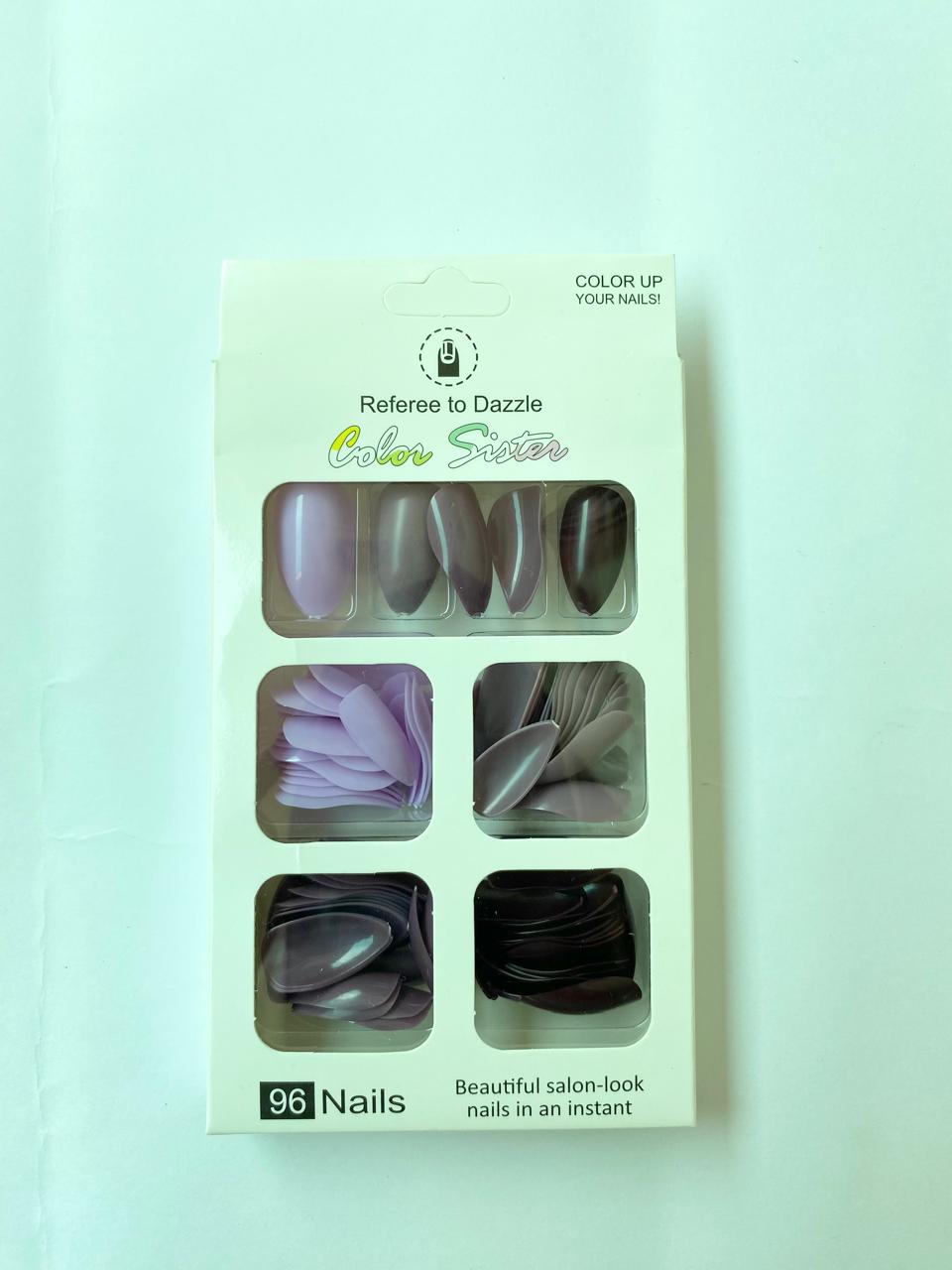 96 Nail Tips Original Natural Full Cover Acrylic Nail Tips Multi color