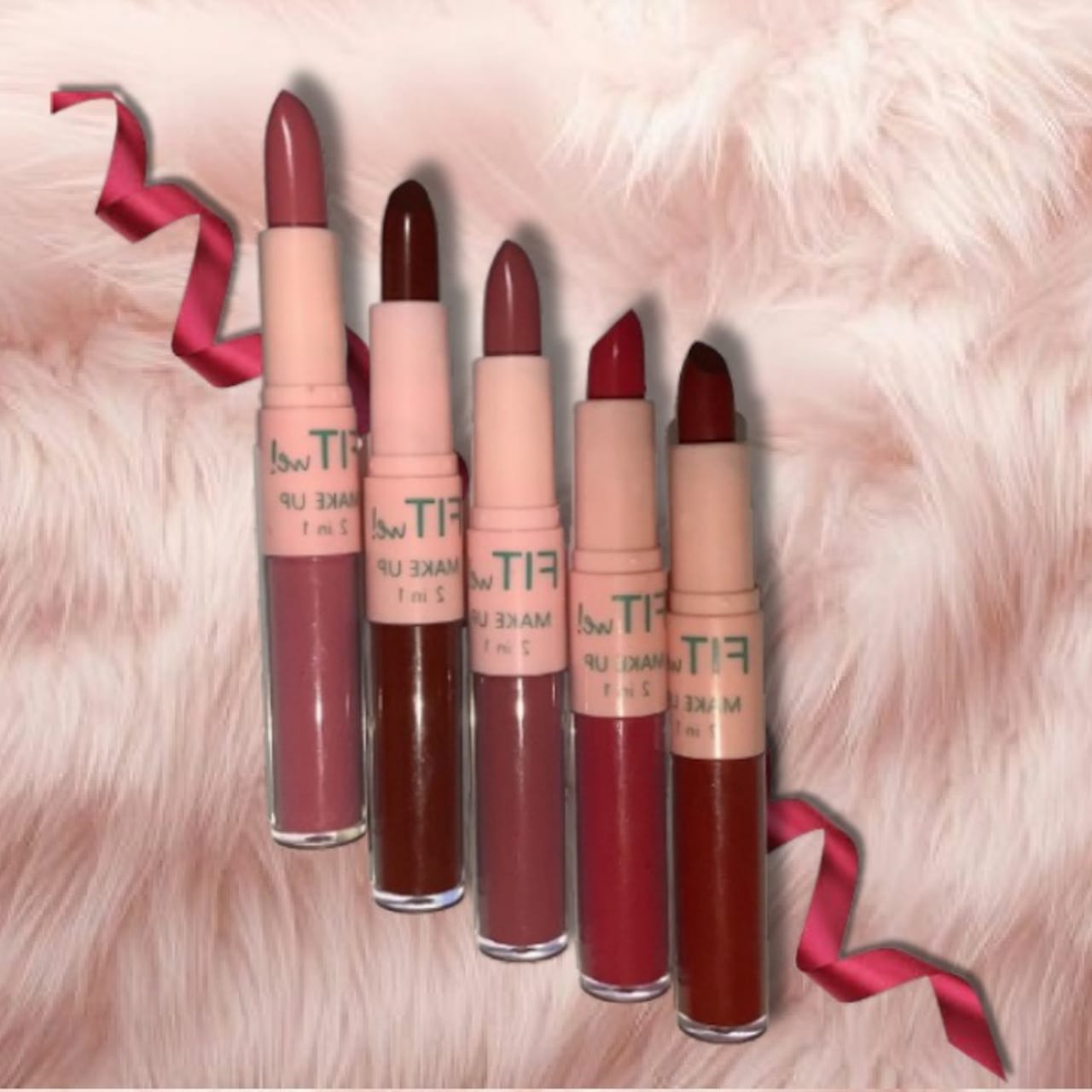 Fitme High Pigmented 2 in 1 Lipstick + Lipgloss (Random color shades)