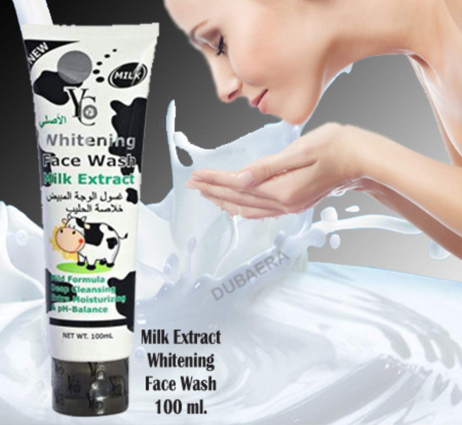 YC Whitening Face Wash, With Milk Extract, 100ml