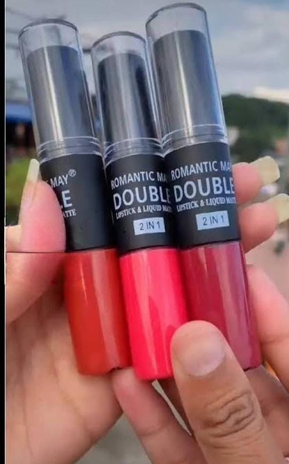 2 in 1 lipstick+lipgloss   (random color)