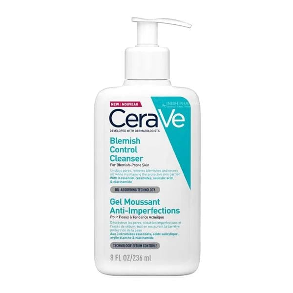 CeraVe Blemish Control Face Cleanser with 2% Salicylic Acid &amp; Niacinamide for Blemish-Prone Skin (236ml)