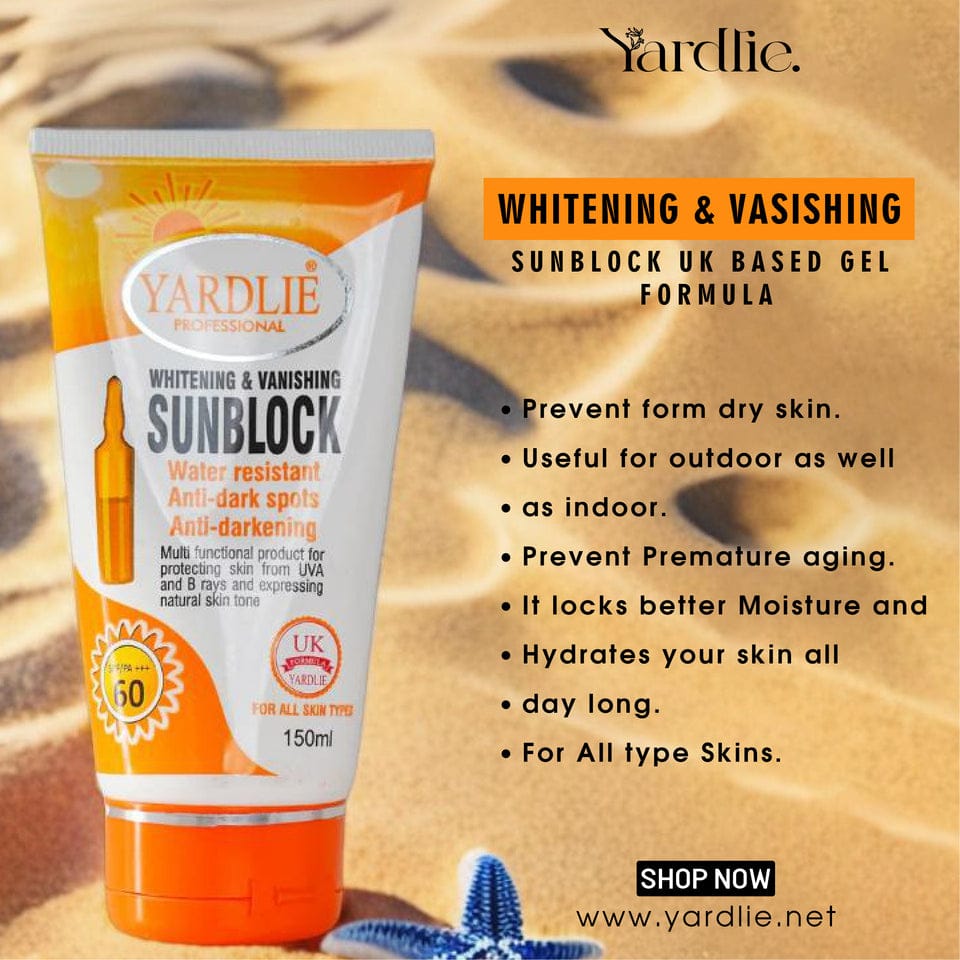 YARDLIE - SPF - 60 WHITENING &amp; VANISHING SUNBLOCK 150ml