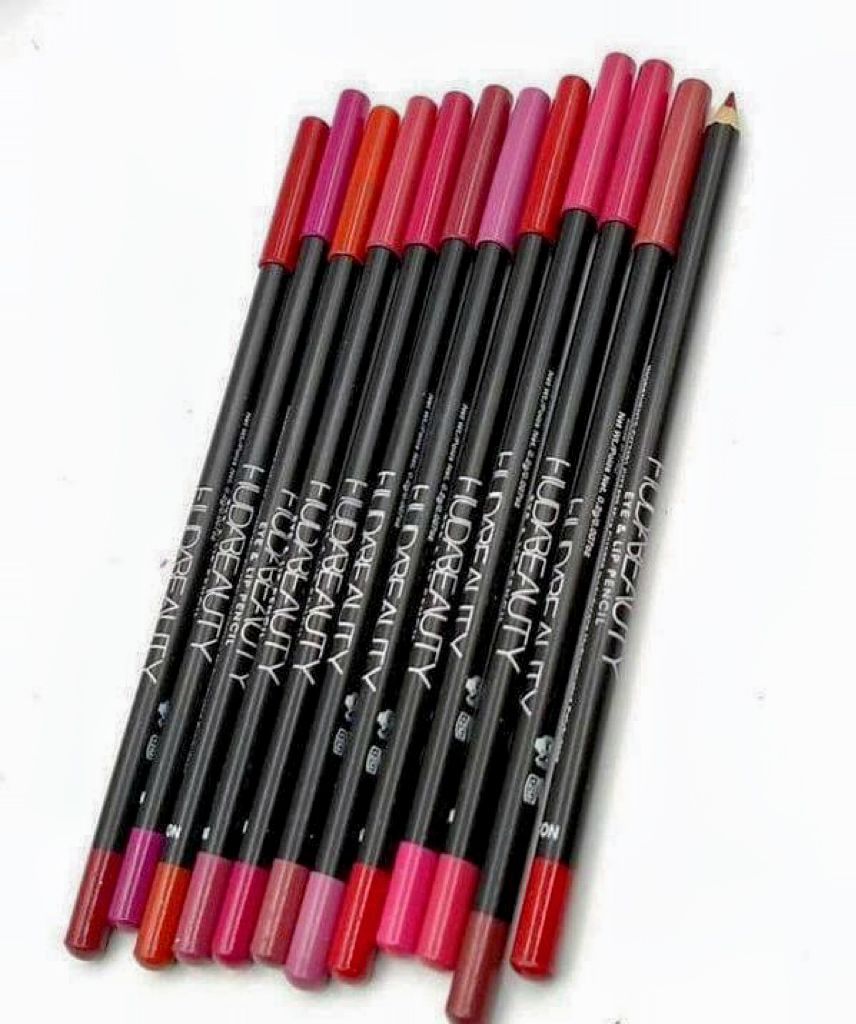 pack of 12 Huda beauty Lip &amp; Eye pencils