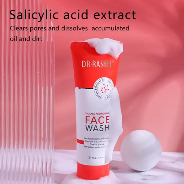 Dr. Rashel Salicylic Acid Renewal Face Wash, Exfoliating Facial Cleanser – 100g