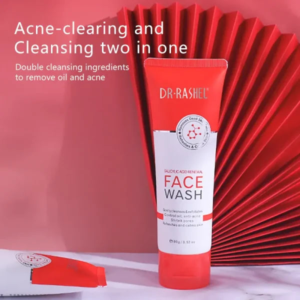 Dr. Rashel Salicylic Acid Renewal Face Wash, Exfoliating Facial Cleanser – 100g