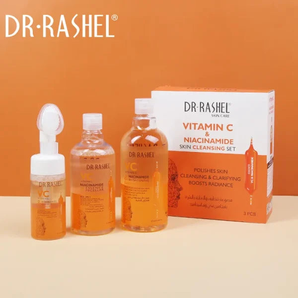 Drrashel Vitamin C Vc & Niacinamide Brightening Skin Care Cleansing Set – 3 Pcs/set