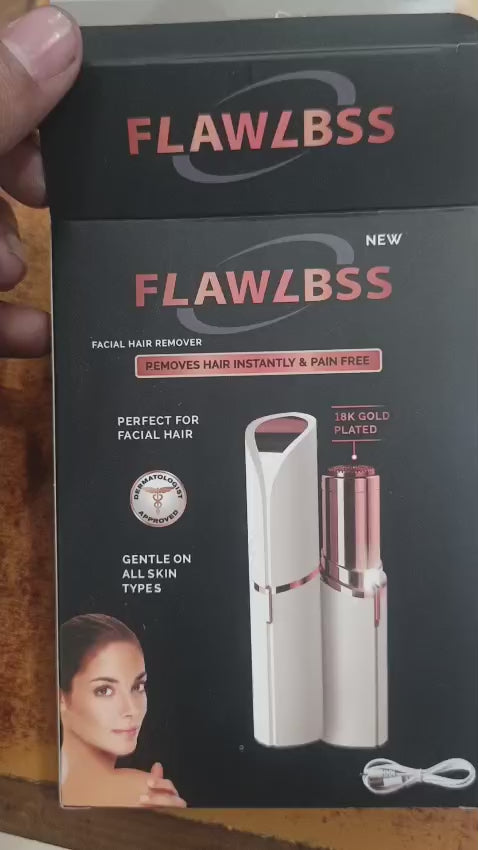 Flawless Face Gen 2 – Painless Facial Hair Remover with 18K Gold-Plated Head & Built-In LED Light