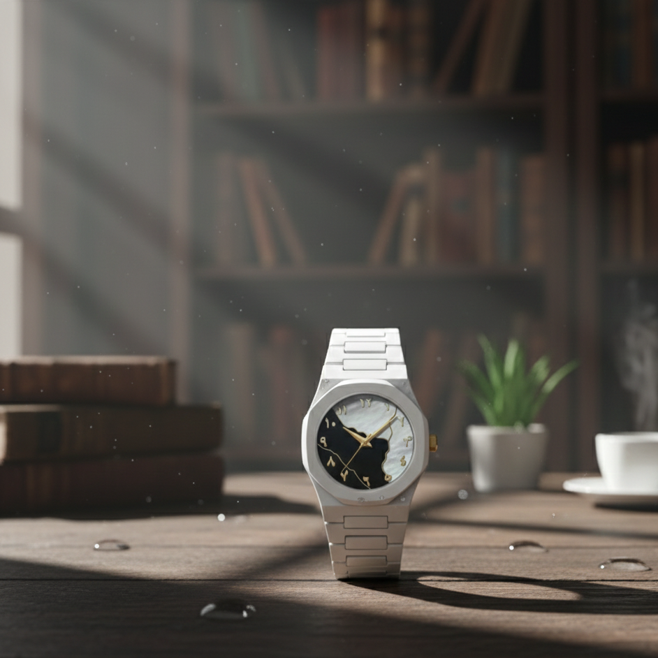 White Aura Watch | Elegant Design | Durable Build | Waterproof | Comfortable Strap | With Box